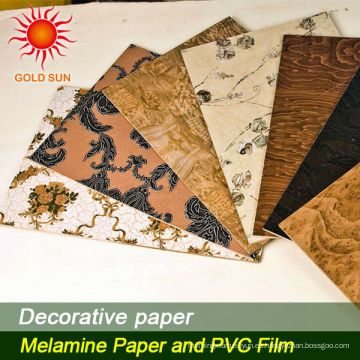 Papel decorativo del grano de madera para el conglomerado, HPL, MDF, suelo